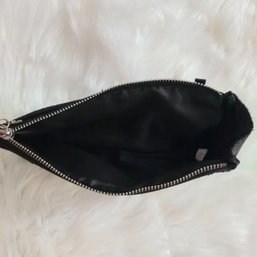 Victoria Secret Black and Silver Sequin Clutch Evening